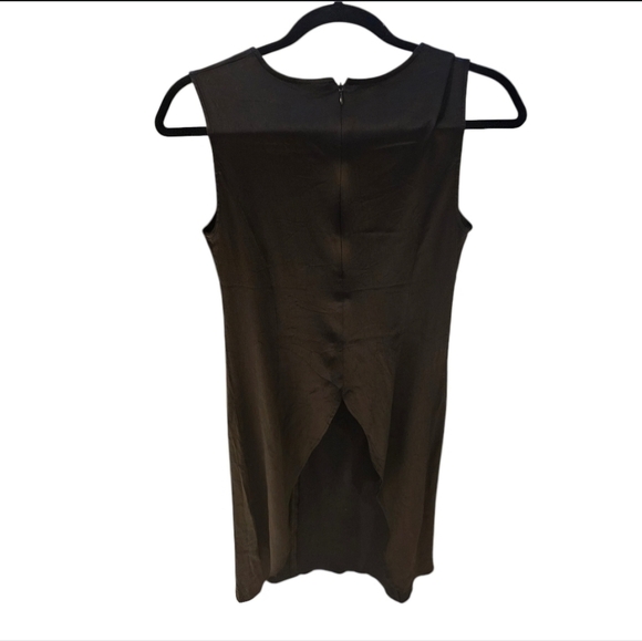 LILITH Paris Black Satin Tunic-style Sleeveless Zip-up Top sz Medium EUC - Picture 4 of 8